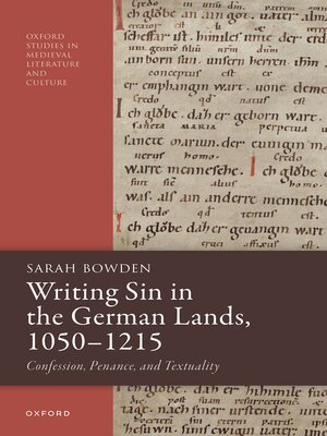 cover image of Writing Sin in the German Lands, 1050–1215